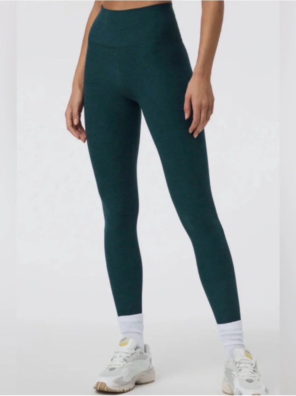 Vuori Clean Elevation Legging - Heather Teal - Picture 3 of 6